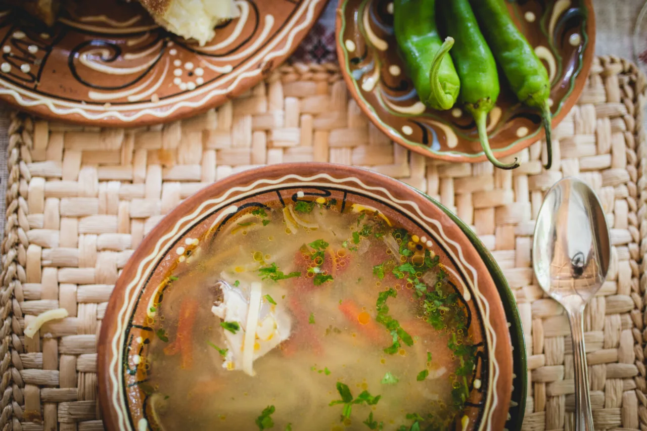 Moldovan food, zeama soup.